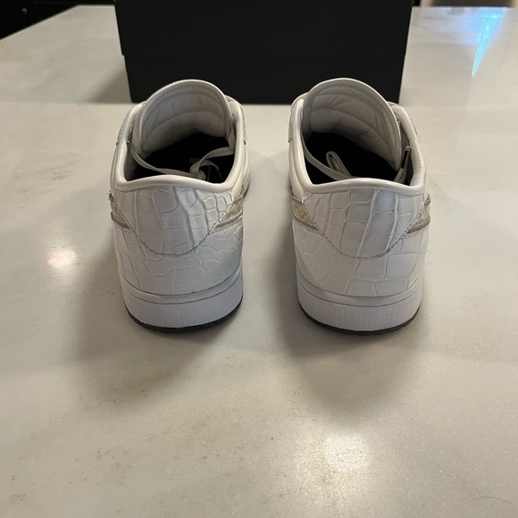 Shoe Surgeon Lux Ivory White Dior Air Jordan 1 Low Sz 11.5 VNDS RARE CUSTOM - Picture 10 of 14